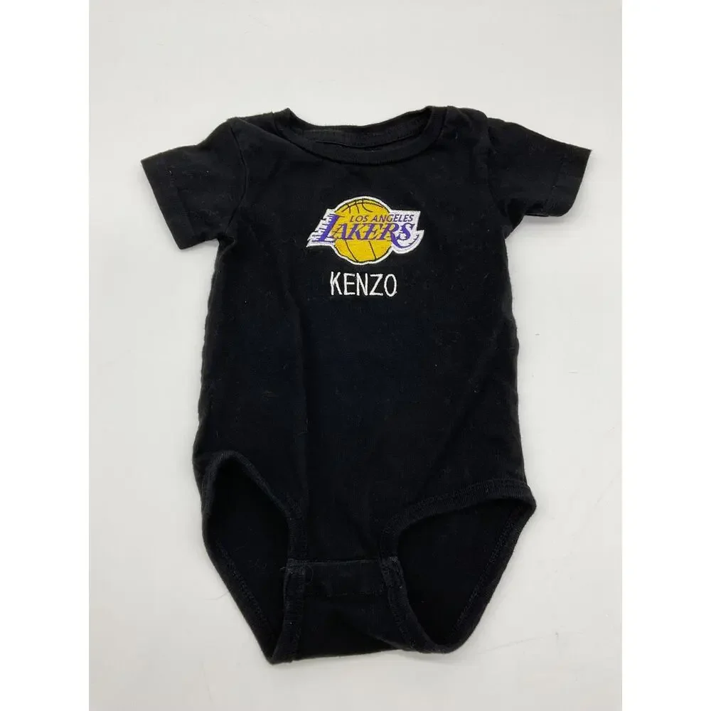 Los Angeles Lakers Baby Bodysuit 3-6 months Black NBA Basketball Infant‎ Newborn